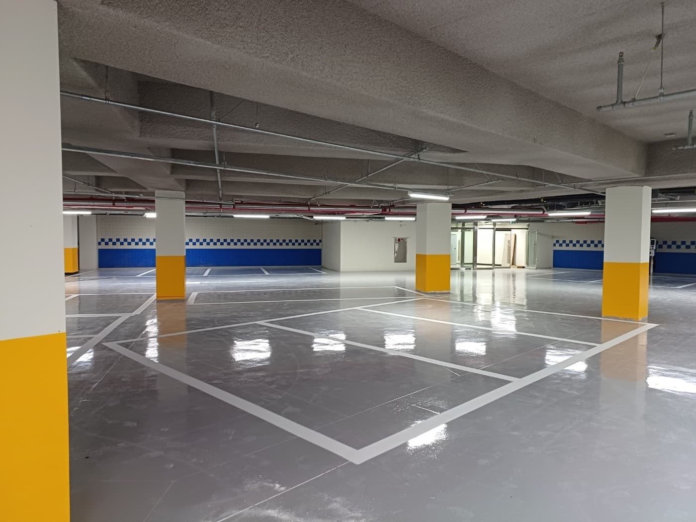 영등포구 아파트 지하주차장 주차선 도색